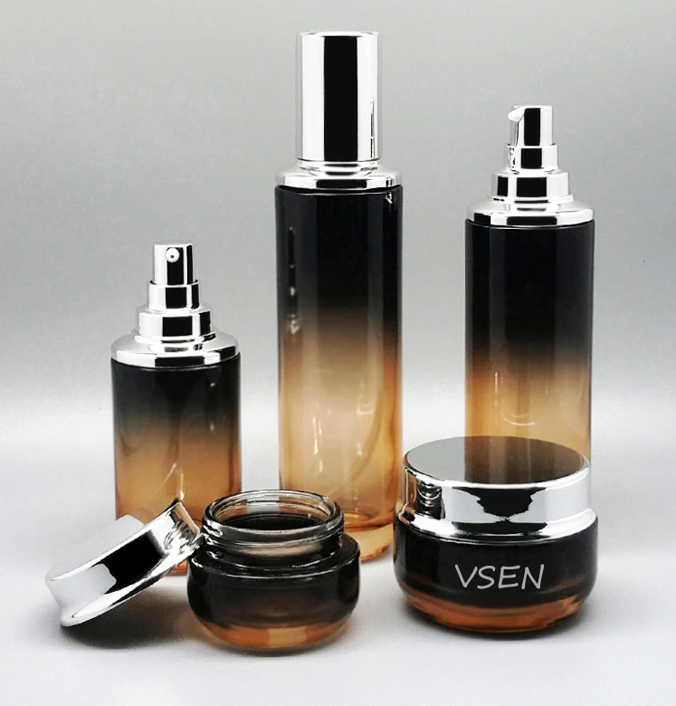 新款化妆品 紫罗兰化妆品套装瓶子定制高档玻璃(图11)